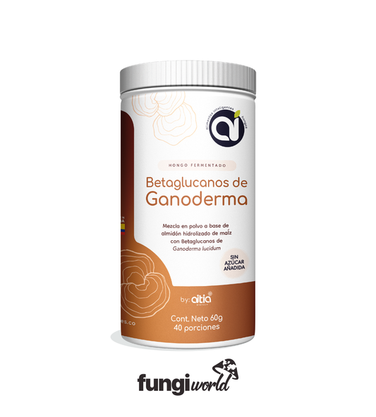 Hongo Betaglucanos de Ganoderma lucidum en polvo fermentado